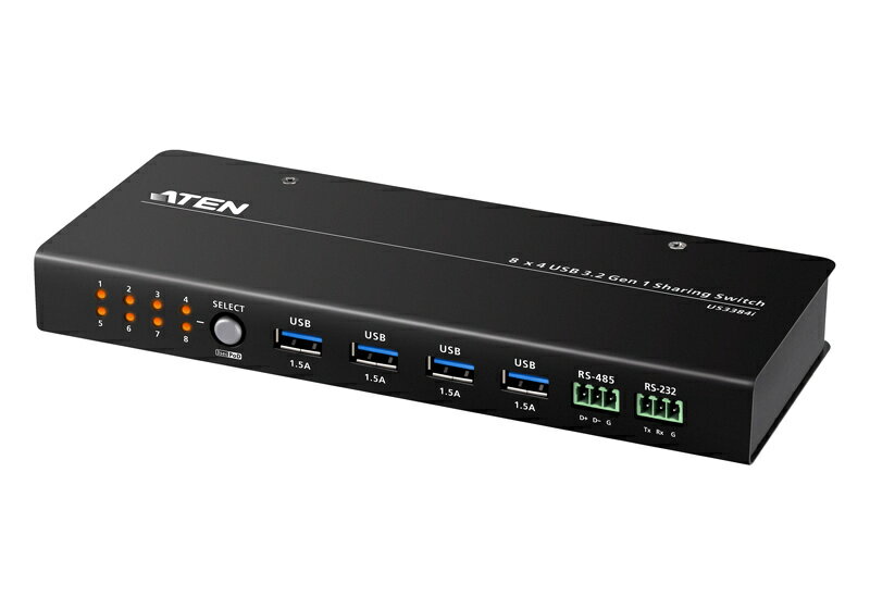 【送料無料】ATEN US3384I 8×4ポート USB3.2 Gen1 業務用デバイス共有器（4入力）【在庫目安:お取り寄..