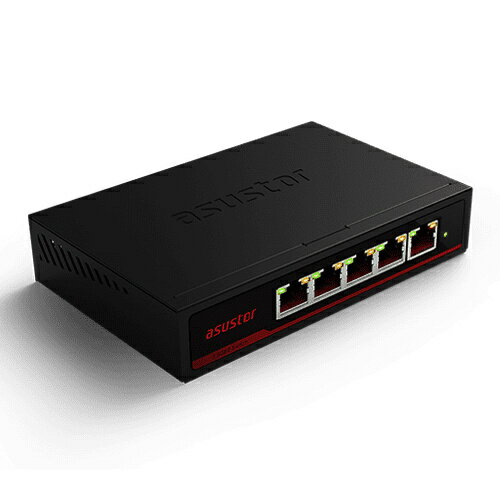 【送料無料】ASUSTOR ASW205T 2.5-Gigabit Ethernet Unmanaged-hub Realtek 2.5GbE NASおよびUSBアダプターの組み合わせによって、2倍の性能を実現 メタルハウジング製 2年保証【在庫目安:お取り寄せ】