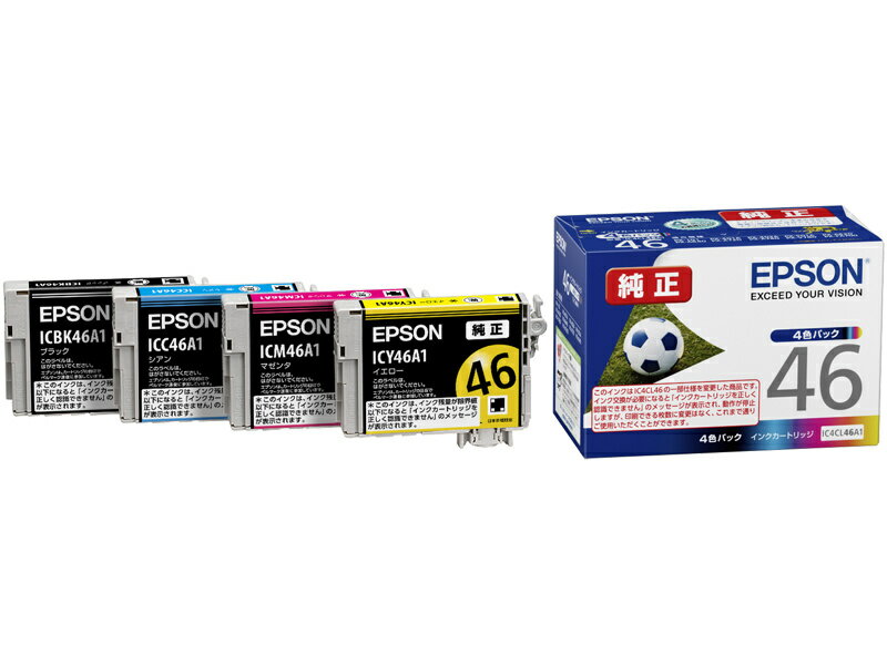 【送料無料】EPSON IC4CL46A1 インクカートリッジ（4色パック）【在庫目安:お取り寄せ】| 複合機 インク
