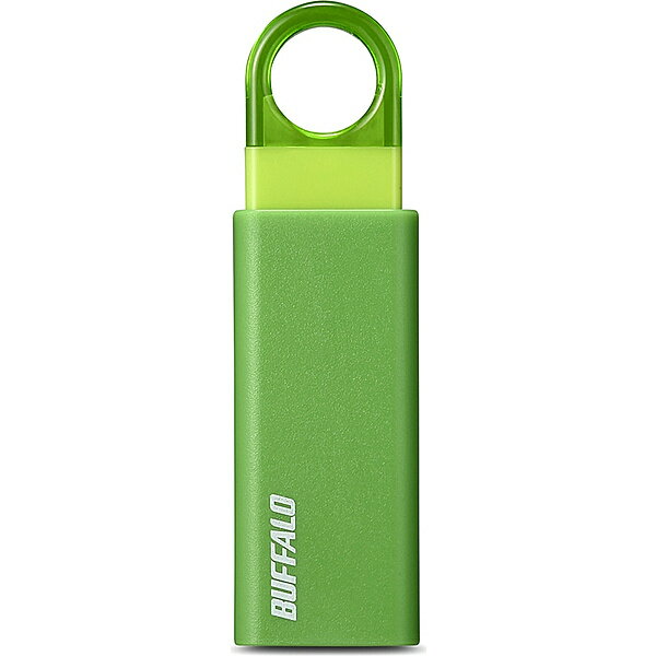 バッファロー RUF3-KS16GA-GR オートリターン機構搭載 ノックスライド USB3.1（Gen1）/ USB3.0対応 USBメモリー 16GB グリーン【在庫目安:僅少】| パソコン周辺機器