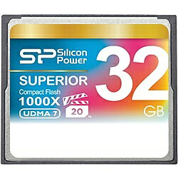 【送料無料】シリコンパワー SP032GBCFC1K0V10 コンパクトフラッシュカード 1000倍速 32GB 5年保証【在庫目安:お取り寄せ】