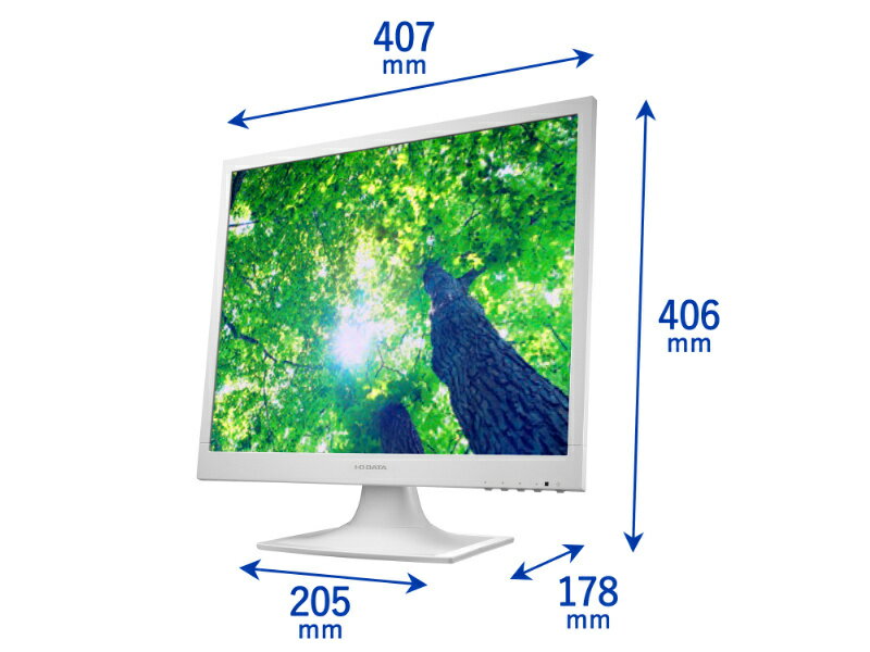【送料無料】IODATA LCD-SAX191DW-AG スクエア液晶ディスプレイ 19型/ 1280×1024/ アナログRGB×1、DVI-D×1/ ホワイト/ スピーカー：あり/ 広視野角パネル採用し、目に優しい機能搭載モデル/ 「5年保証」/ 抗菌