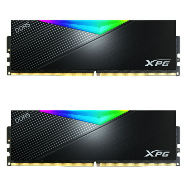 yzA-DATA Technology AX5U5600C3632G-DCLARBK XPG LANCER RGB Black DDR5-5600MHz U-DIMM 32GB RGB 36-36-36 DUAL COLOR BOXy݌ɖڈ:񂹁z
