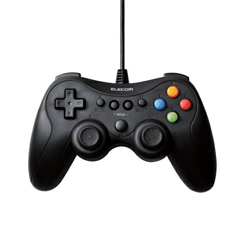 【送料無料】ELECOM JC-GP30SBK ゲームパッド/ 有線/ Xinput/ PS系配置/ FPS仕様/ メカニカルトリガー/ スティックカスタマイズ対応/ 軽量/ ブラック【在庫目安:お取り寄せ】