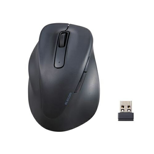 【送料無料】ELECOM M-XGS31DBSKBK マウス/ EX-G/ 2023年モデル/ 左手専用/ Sサイズ/ 無線2.4GHz/ 5ボタン/ 抗菌仕様/ 静音設計/ ブラック【在庫目安:お取り寄せ】