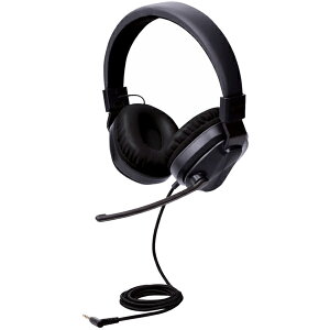 ELECOM HS-KDGM01TBK 子ども用ゲーミングヘッドセット/ 低音量仕様/ 折りたたみ式/ 回転式マイクアーム付き/ 4極φ3.5mm/ 両耳/ ブラック×グレー【在庫目安:お取り寄せ】通販セール