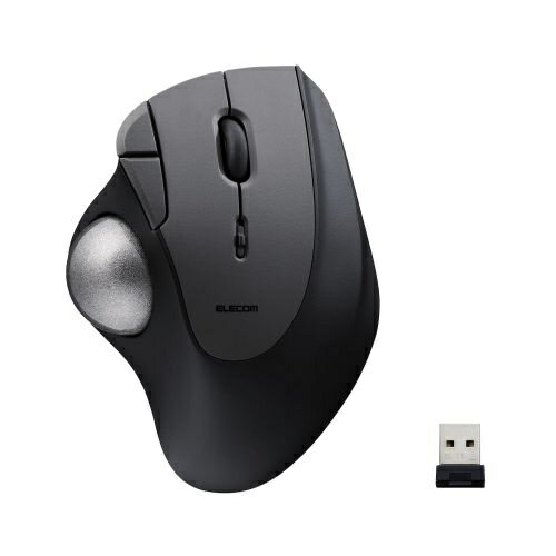 【在庫目安:あり】【送料無料】ELECOM M-IT10DRBK トラックボールマウス/ IST/ 36mmボール/ 親指/ 人工ルビー支持/ 無線2.4GHz/ 5ボタン/ ブラック