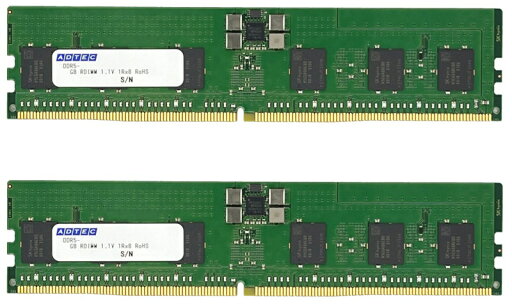 【送料無料】アドテック ADS5600D-R32GSATW DDR5-5600 RDIMM 32GB×2枚 1Rx4 80bit【在庫目安:お取り寄せ】 【送料無料】アドテック ADS5600D-R32GSATW DDR5-5600 RDIMM 32GB×2枚 1Rx4 80bit【在庫目安:お取り寄せ】