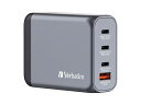 【送料無料】Verbatim 32202 100W PD急速充電対応 GaN チャージャー 4Port【在庫目安:お取り寄せ】