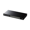 【在庫目安:あり】【送料無料】ELECOM AWGEV284C370 AW-GEV-284C-370 24ポート Smart PoEスイッチ (24P GbE PoE + 4P GbE(RJ45x2+SFPx2)) (PoE+対応)