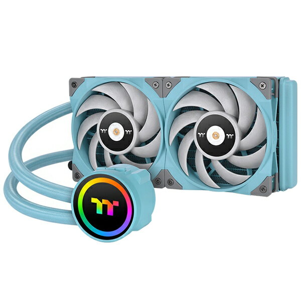 【送料無料】Thermaltake CL-W319-PL12TQ-A CPUクーラー TOUGHLIQUID 240 ARGB Sync -Turquoise-【在庫目安:お取り寄せ】