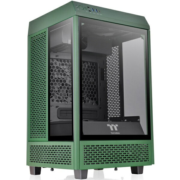 【送料無料】Thermaltake CA-1R3-00SCWN-00 ミニタワー型PCケース The Tower 100 -Racing Green-【在庫目安:お取り寄せ】