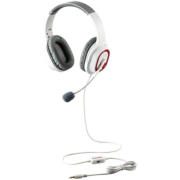 【送料無料】ELECOM HS-G30WH ゲーミングヘッドセット/ HS-G30/ オーバーヘッド/ ホワイト【在庫目安:お取り寄せ】