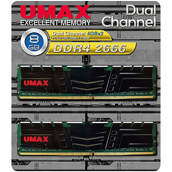 yzUMAX UM-DDR4D-2666-8GBHS fXNgbvPCp[ UDIMM DDR4-2666 8GBi4GB~2j H/ Sy݌ɖڈ:񂹁z