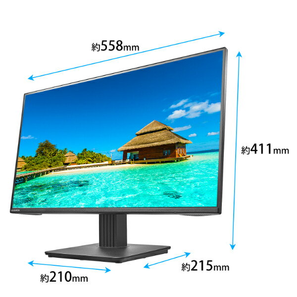 【送料無料】IODATA LCD-C251SH-AG ワイド液晶ディスプレイ 24.5型/ 1920×1080/ HDMI、USB Type-C/ ブラック/ スピーカー：なし/ 24.5型100Hzで残像感低減で視認性が向上/ 「5年保証」/ 抗菌【在庫目安:お取り寄せ】