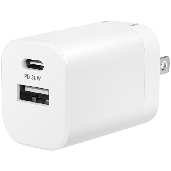 オウルテック OWL-APD30A1C1-WH AC充電器/ USB充電器/ PD/ PD30W/ 2ポート/ コンパクト/ 小型/ iPad、iPhone、iPod、モバイルバッテリー、スマートフォン、タブレットPC、オーディオプレイヤー/ ホワイト【在庫目安:お取り寄せ】| 電源 ACアダプタ