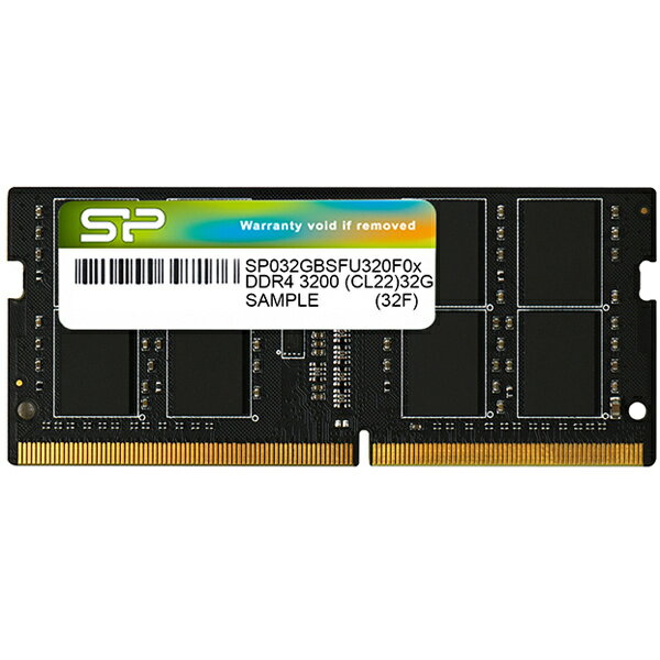 【送料無料】シリコンパワー SP032GBSFU213B22 メモリーモジュール 260pin SO-DIMM DDR4-2133(PC4-17000) 16GB×2枚組 ブリスターパッケージ【在庫目安:お取り寄せ】