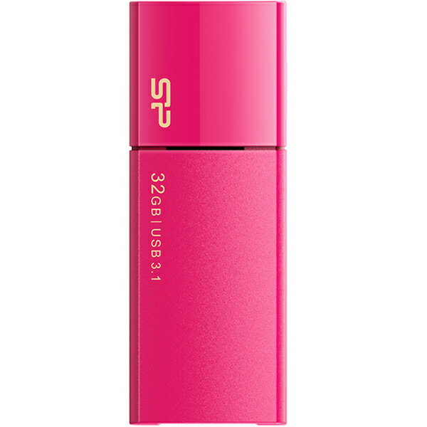 シリコンパワー SP032GBUF3B05V1H USB3.0フラッシュメモリ Blaze B05 Series 32GB ピンク スライド式 5年保証【在庫目安:お取り寄せ】| パソコン周辺機器