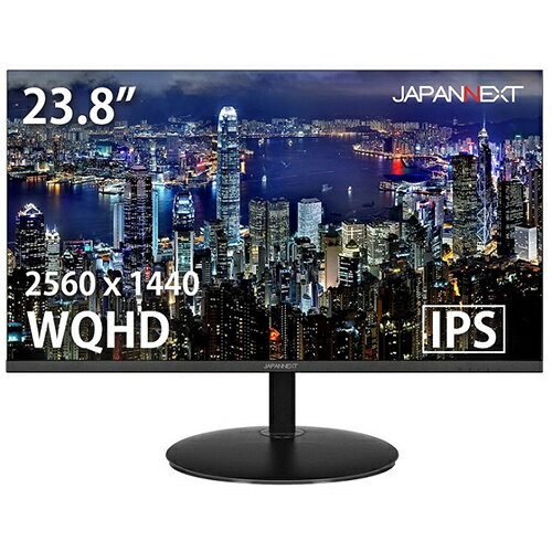 JAPANNEXT JN-IPS2380FLWQHD 23.8型 IPS WQHD液晶モニター/ 2560×1440/ DVI.、HDMI、DisplayPort/ ブラック/ スピーカー：なし/ 1年保証| 家電 ディスプレイ ディスプレー モニター モニタ