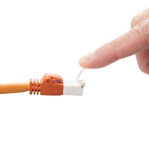 ELECOM LD-GPAT/DR2/RS LANケーブル/ CAT6A対応/ EU RoHS指令準拠/ 爪折れ防止/ 簡易パッケージ仕様/ 2.0m/ オレンジ【在庫目安:お取り寄せ】