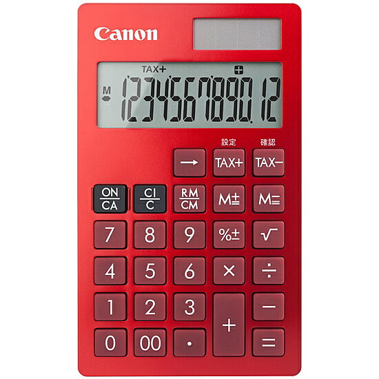 Canon 1481C003 電卓 KS-12T (赤)【在庫目安:お取り寄せ】| 事務機 電卓 計算機 電子卓上計算機 小型 演算 計算 税計算 消費税 税