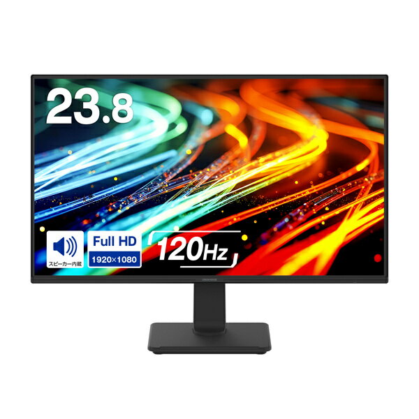 【送料無料】GREEN HOUSE GH-LCW24V-BK 23.8型ワイド広視野角液晶ディスプレイ/ 1920×1080/ DisplayPort、HDMI/ ブラック/ スピーカー：あり【在庫目安:お取り寄せ】| 家電 ディスプレイ