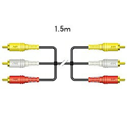 JVCケンウッド VX-38G ピンプラグX3-ピンプラグX3(1.5M)【在庫目安:お取り寄せ】