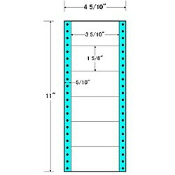 東洋印刷 MM4I タックフォームラベル 4 5/ 10インチ×11インチ 6面付(1ケース1000折)| ラベル シール シート シール印刷 プリンタ 自作