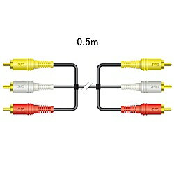 JVCケンウッド VX-37G ピンプラグX3-ピンプラグX3（0.5M）【在庫目安:お取り寄せ】