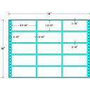 東洋印刷 MX14E タックフォームラベル 14インチ×10インチ 15面付(1ケース500折)| ラベル シール シート シール印刷 プリンタ 自作