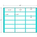 東洋印刷 M15B タックフォームラベル 15インチ×11インチ 18面付(1ケース500折)| ラベル シール シート シール印刷 プリンタ 自作