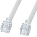 サンワサプライ TEL-EN-7N2 エコロジー電話ケーブル(ノーマル・ホワイト・7m)【在庫目安:お取り寄せ】