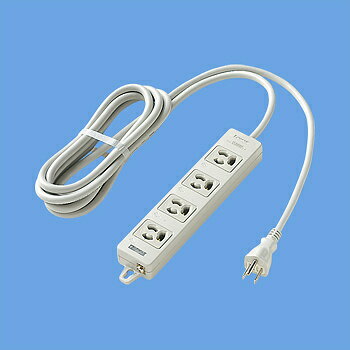 Panasonic WCH24343H OAタップ(接地15A抜け止め形)(4コ口・グレー)(3mコード付)(マグネット付)(電源表示付)【在庫目安:僅少】| 電源タップ OAタップ