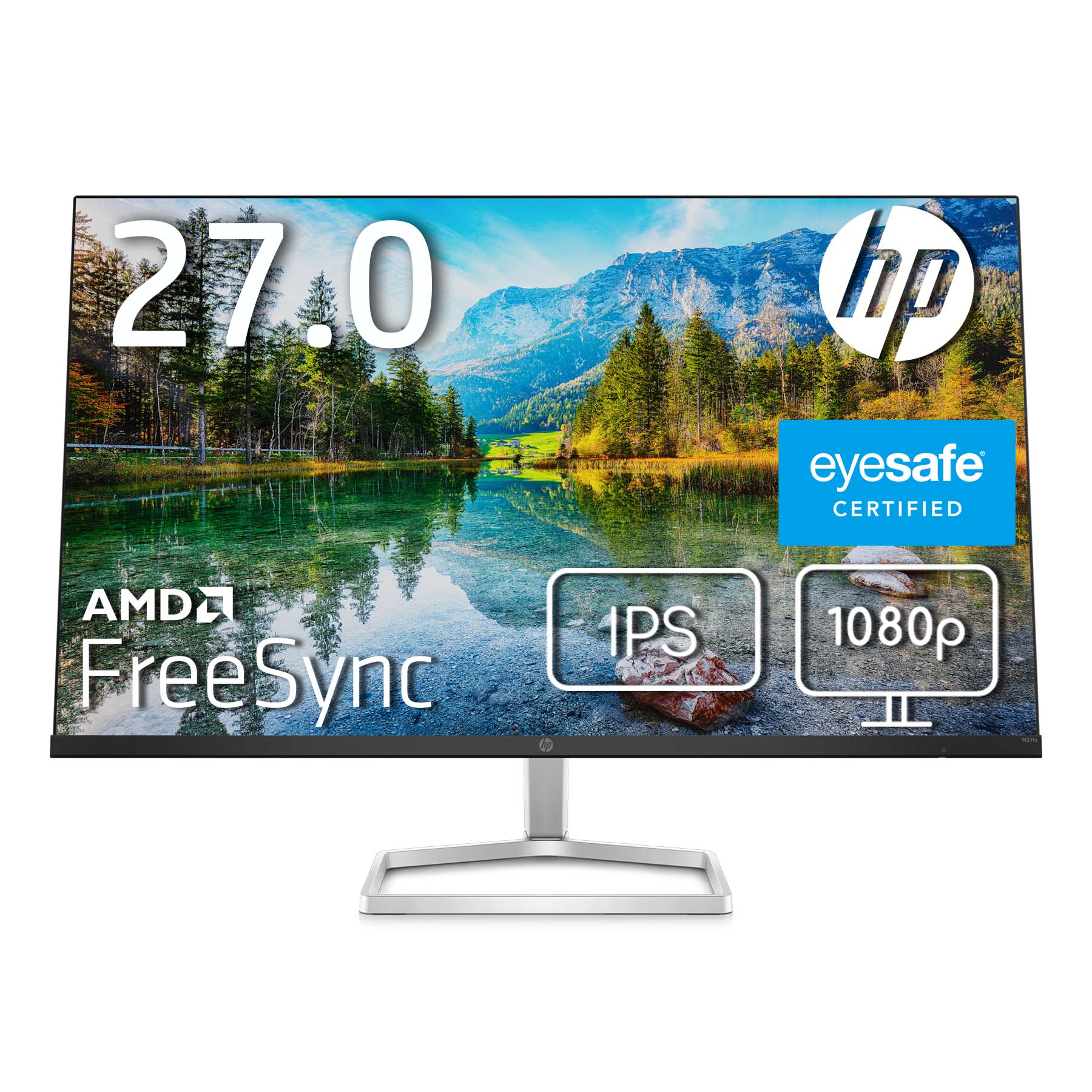 【在庫目安:あり】【在庫目安:あり】HP モニター HP M27fe 27インチ ディスプレイ フルHD 非光沢 IPSパネル 高視野角 フレームレス 省スペース スリムベゼル 3年保証 （型番：43G46AA-AAAA）