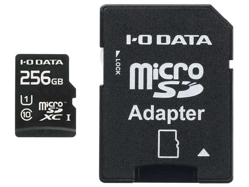IODATA EX-MSDU1/256G UHS スピードクラス1対応 microSDXCメモリーカード（SDカード変換アダプター付き） 256GB