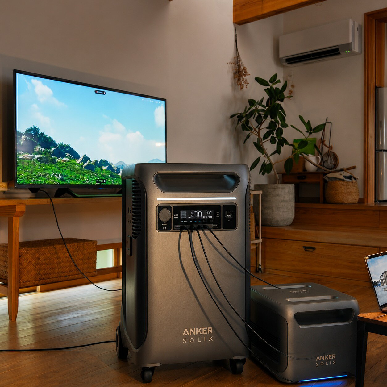 Anker Solix BP3800 拡張バッテリー 3840Wh アンカー A1790111-85 ブラック リン酸鉄リチウムイオン電池 F3800専用 サブバッテリー 増設 大容量 非常用電源 家庭用蓄電池 防災グッズ 停電対策 車中泊 急速充電 スマホ対応