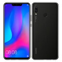 SIMフリー 未使用 Huawei nova3 PAR-LX9 Black【国内版 SIMフリー】【当社6ヶ月保証】 スマホ 中古 本体 送料無料【中古】 【 中古スマホとタブレット販売のイオシス 】