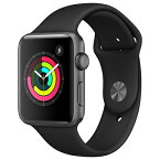 Apple Apple Watch Series3 42mm GPSモデル MTF32J/A A1859【スペースグレイアルミニウムケース/ブラックスポーツバンド】 [中古] 【当社3ヶ月間保証】 【 中古スマホとタブレット販売のイオシス 】