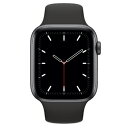 Apple Apple Watch SE 44mm GPSモデル MYDT2J/A A2352【スペースグレイアルミニウムケース/ブラックスポーツバンド】 [中...