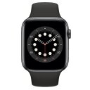 Apple Apple Watch Series6 44mm GPSモデル M00H3J/A A2292【スペースグレイアルミニウムケース/ブラックスポーツバン...