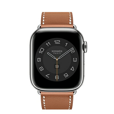 Apple Apple Watch Hermes Series7 41mm GPS+Cellularモデル MKJ63J/A A2476【スペースブラックステンレススチールケース/(スペースブラック)シンプルトゥールレザーストラップ】 [中古] 【当社3ヶ月間保証】