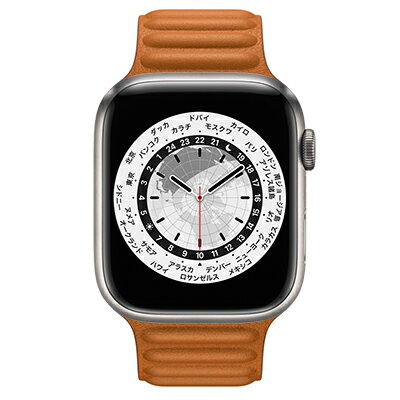 Apple Apple Watch Edition Series7 45mm GPS+Cellularモデル ML8Y3J/A+MJKR3FE/A A2478【チタニウムケース/ゴールデンブラウンレザーリンク】 [中古] 【当社3ヶ月間保証】 【 中古スマホとタブレット販売のイオ