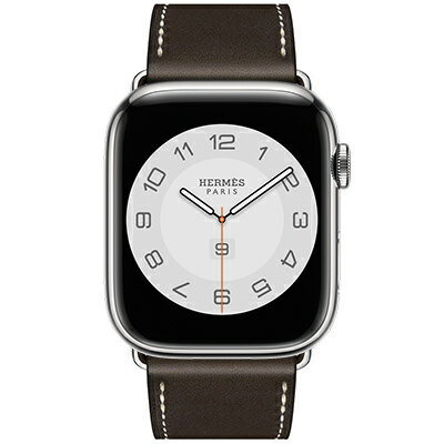 Apple Apple Watch Hermes Series7 45mm GPS+Cellularモデル MKMV3J/A+MKGE3FE/A A2478【シルバーステンレススチールケース/ヴォー・バレニア(エベンヌ)シンプルトゥールディプロイアントバックルレザーストラッ