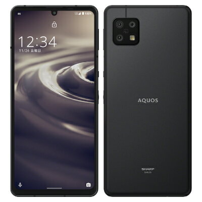 AQUOS sense6 SHG05 ブラック 【au版 SIMフリー】 SHARP 当社3ヶ月間保証 中古 【 中古スマホとタブレット販売のイオシス 】