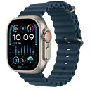 Apple Apple Watch Ultra2 49mm GPS+Cellularモデル MREG3J/A A2986【ナチュラルチタニウムケース/ブルーオー...