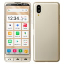 【ネットワーク利用制限▲】シンプルスマホ6 A201SH シャンパンゴールド 【SoftBank版 SIMフリー】 SHARP 当社3ヶ月間保証 中古 イオシス