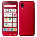 シンプルスマホ6 A201SH ルビーレッド【SoftBank版 SIMフリー】 SHARP 当社3ヶ月間保証 中古 イオシス
