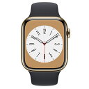 Apple Apple Watch Series8 45mm GPS+Cellularモデル MNKM3J/A A2775【ゴールドステンレススチールケース/ミ...