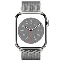 Apple Apple Watch Series8 45mm GPS+Cellularモデル MNKJ3J/A A2775【シルバーステンレススチールケース/シ...