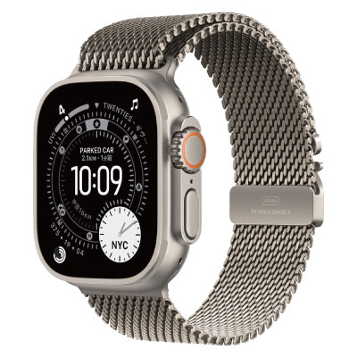 Apple Apple Watch Ultra3 49mm GPS+Cellularモデル MEWY4J/A A3281【ナチュラルチタニウムケース/ナチュラルチタニウムミラネーゼループ(M)】 [中古] 【当社3ヶ月間保証】 イオシス